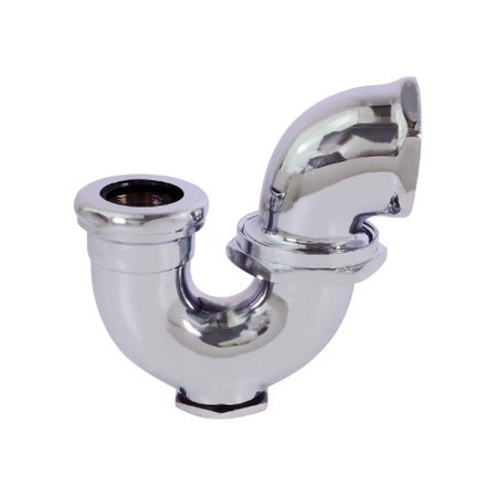 EVERFLOW IPSx1-1/4" LA Pattern Trap w/Drain Plug for Tubular Drain Applications, Chrome Plated Brass 1-1/2" 11315